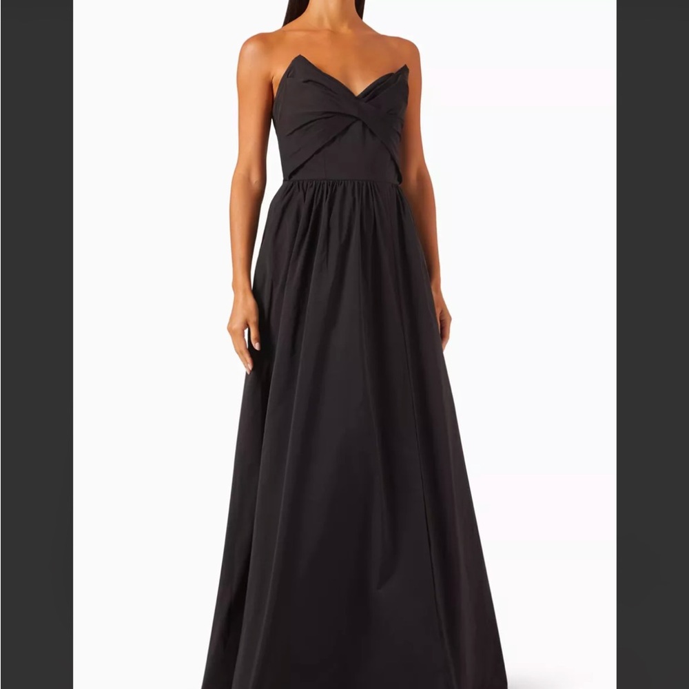 Marchesa Black Strapless Gown